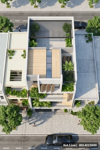 Nhà Lô Phố 6x20 Tối Giản Tại Huế