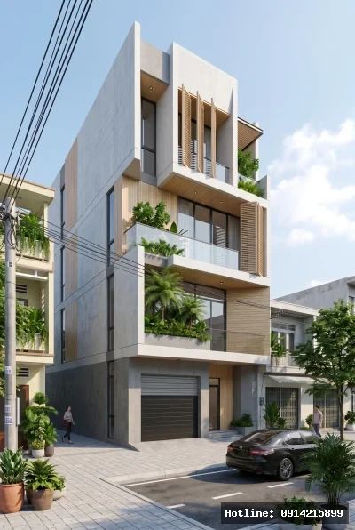 Nhà Lô Phố 6x20 Tối Giản Tại Huế
