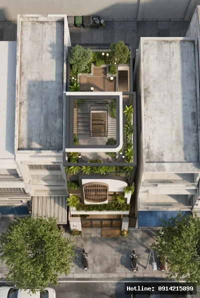 Nhà Lô Phố 3 Tầng Phong Cách Tropical Modernism tại TP. Hồ Chí Minh