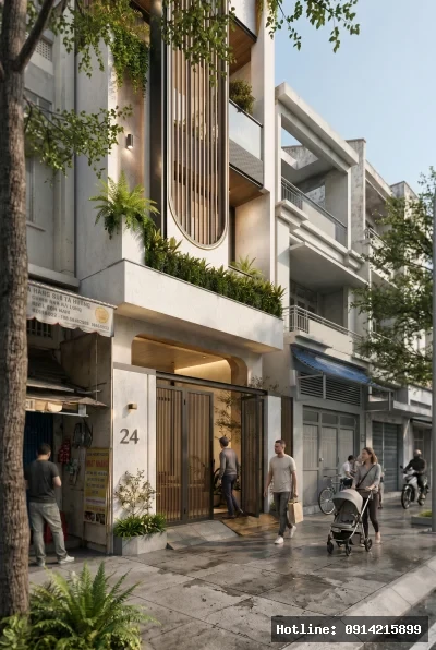 Nhà Lô Phố 3 Tầng Phong Cách Tropical Modernism tại TP. Hồ Chí Minh
