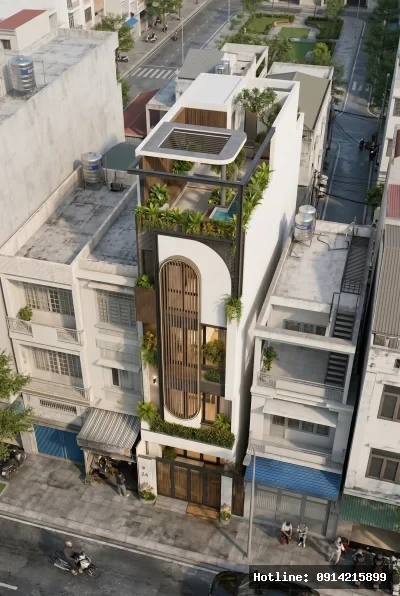 Nhà Lô Phố 3 Tầng Phong Cách Tropical Modernism tại TP. Hồ Chí Minh