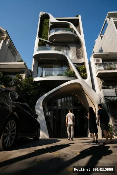 Nhà Lô Phố 3 Tầng Phong Cách Zaha Hadid Tại Hà Nội