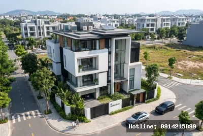 Biệt thự 4 tầng phong cách hiện đại tại Huế