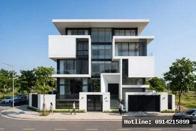Biệt thự 4 tầng phong cách hiện đại tại Huế